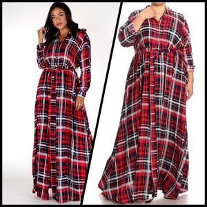 Plaid maxi dress